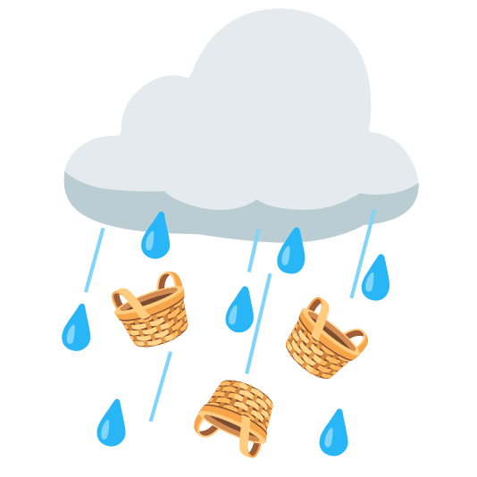 rain cloud basket