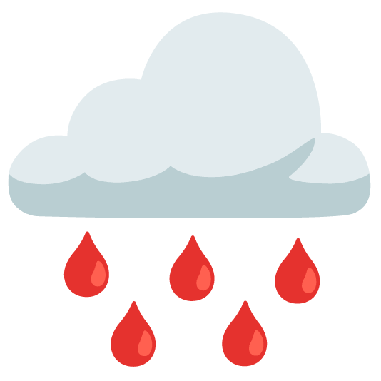 rain cloud drop of blood