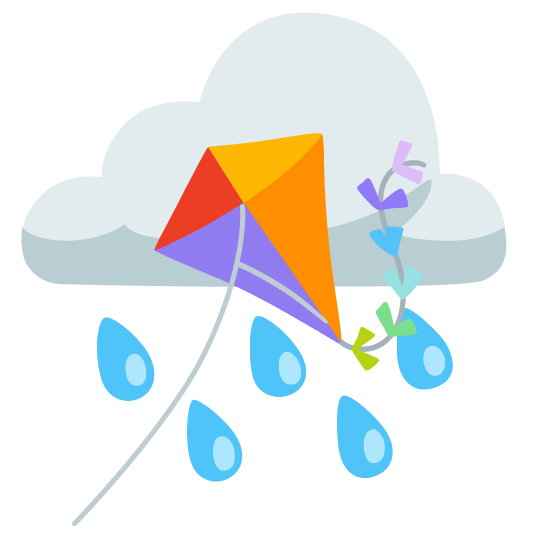 rain cloud kite
