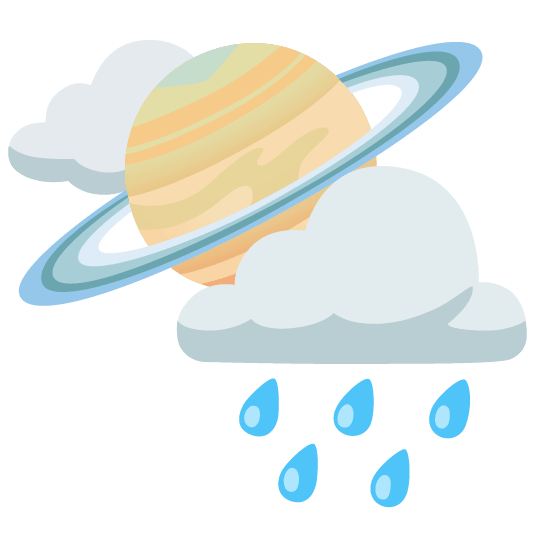 rain cloud ringed planet