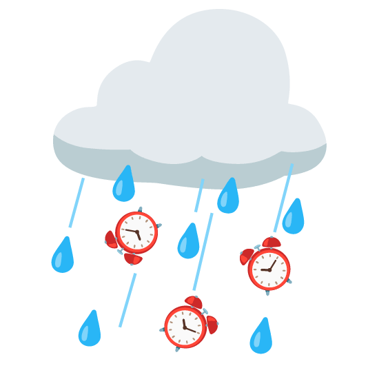 rain cloud alarm clock