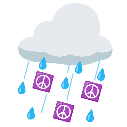 rain cloud peace symbol