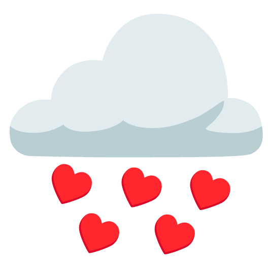rain cloud hearts