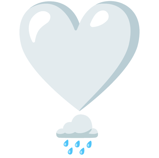 rain cloud heavy heart exclamation mark ornament