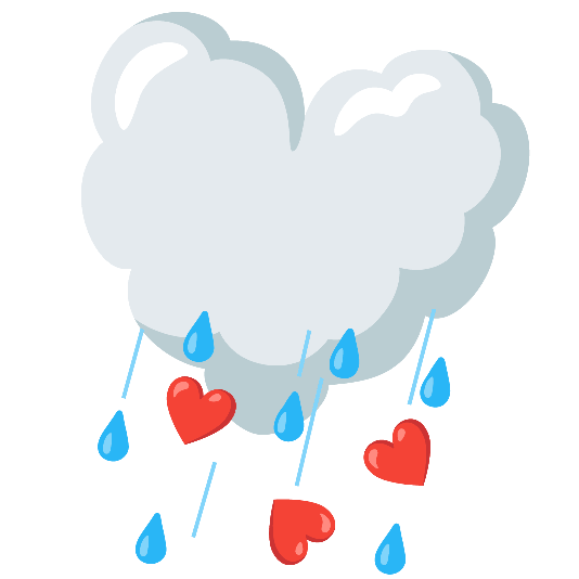rain cloud heart