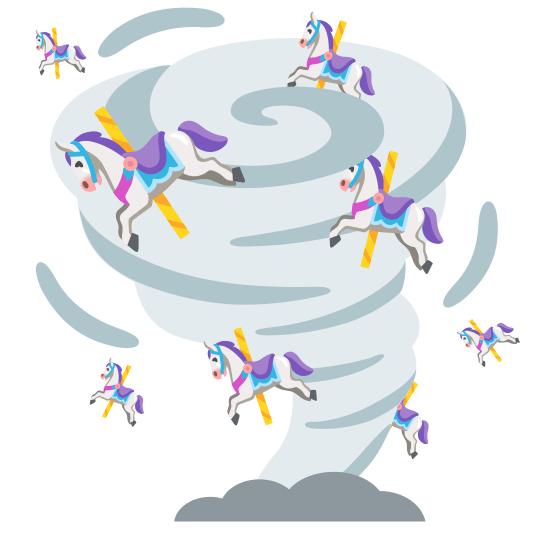 tornado carousel horse