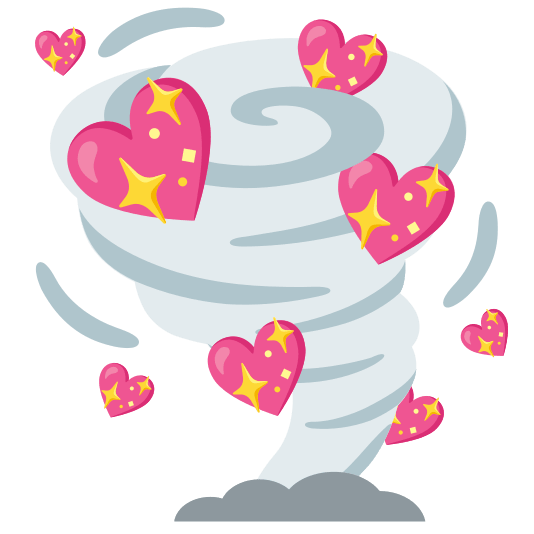 tornado sparkling heart