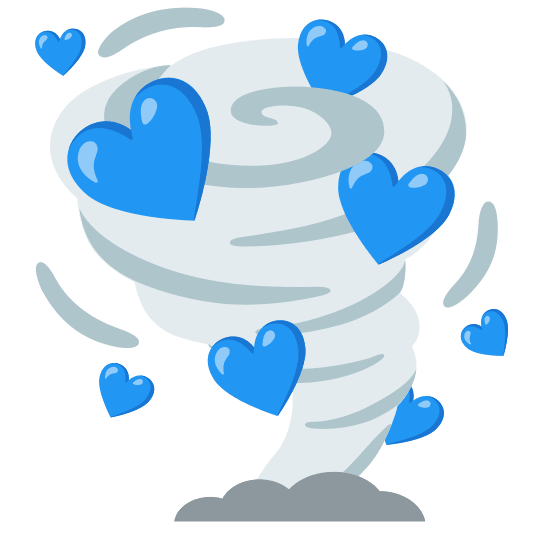 tornado blue heart