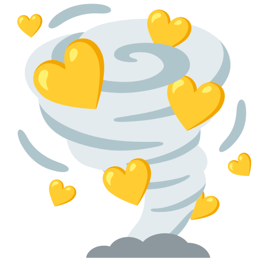 tornado yellow heart