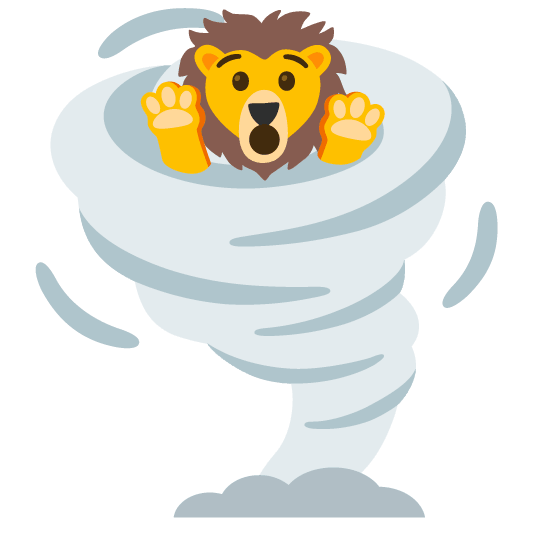tornado lion face