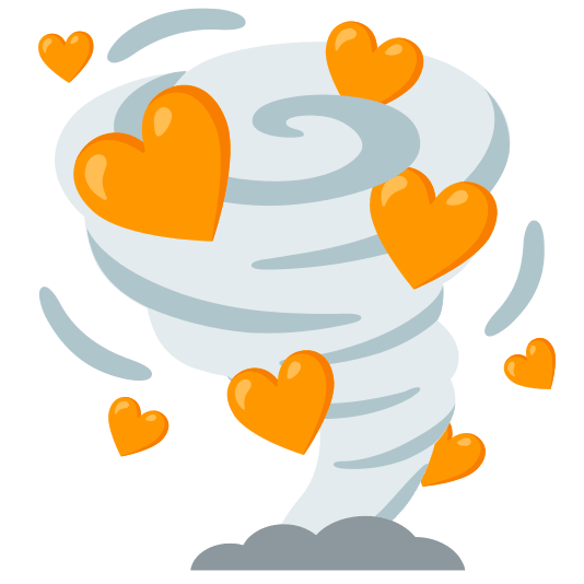 tornado orange heart