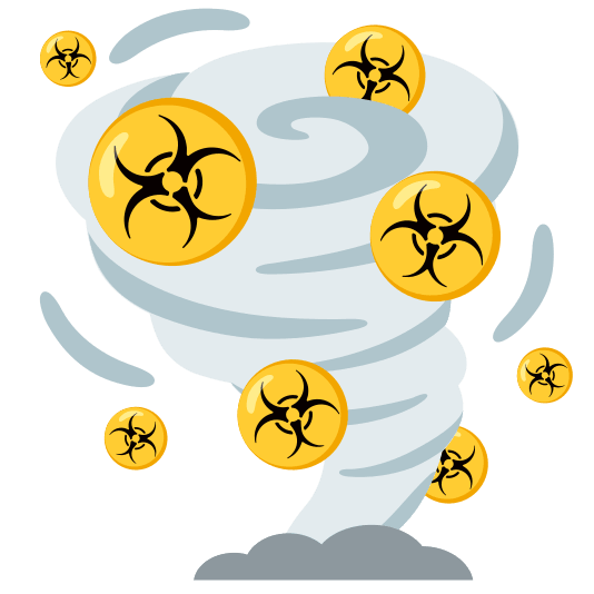 tornado biohazard sign