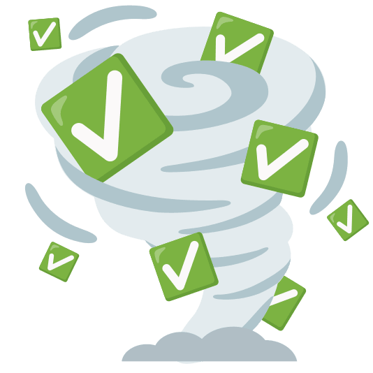 tornado white check mark