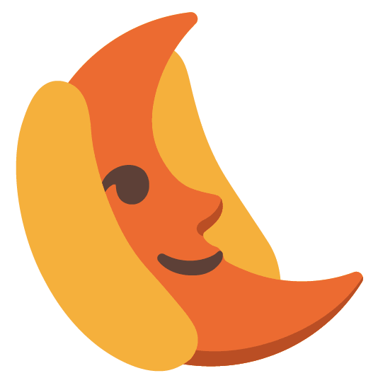 hotdog last quarter moon with face