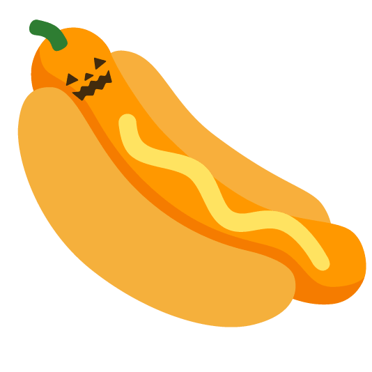 hotdog jack o lantern