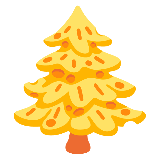 evergreen tree cheese wedge