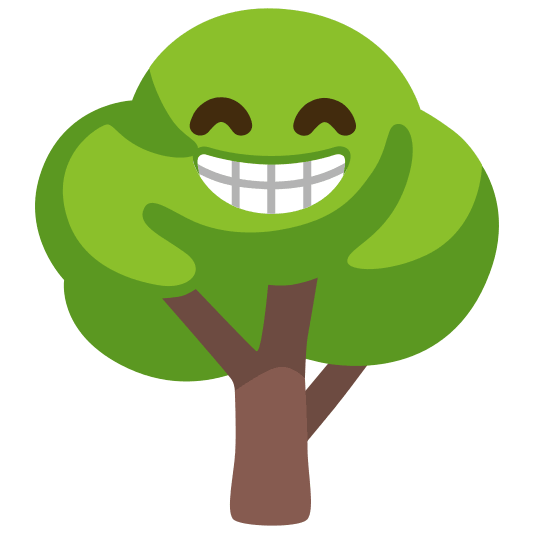 deciduous tree grin