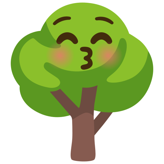 deciduous tree kissing closed eyes