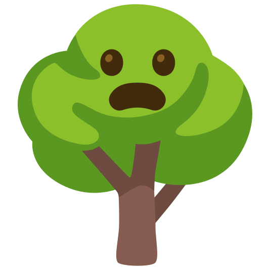 deciduous tree frowning
