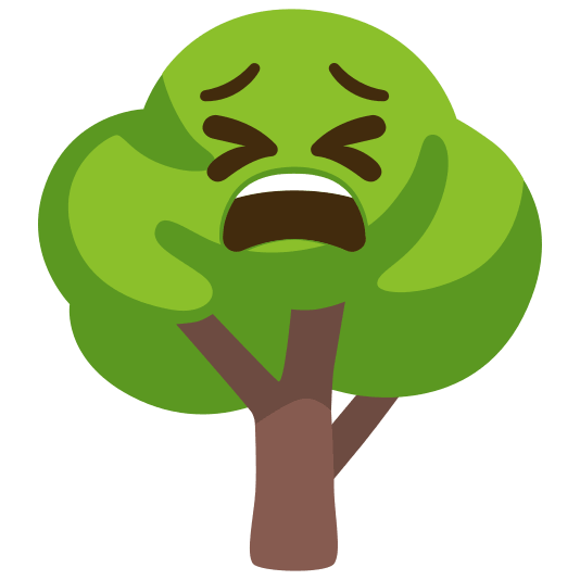 deciduous tree tired face