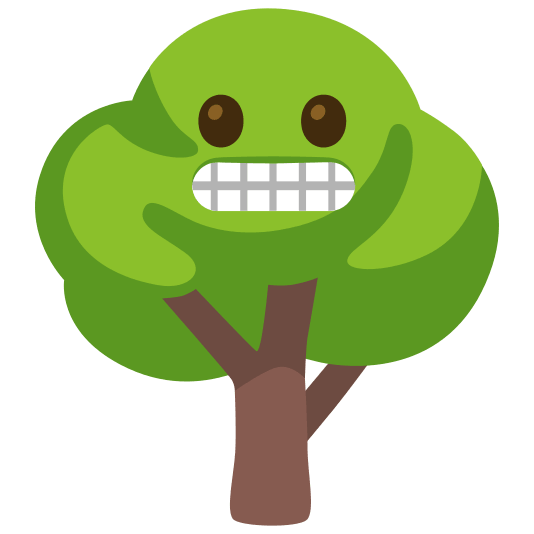 deciduous tree grimacing