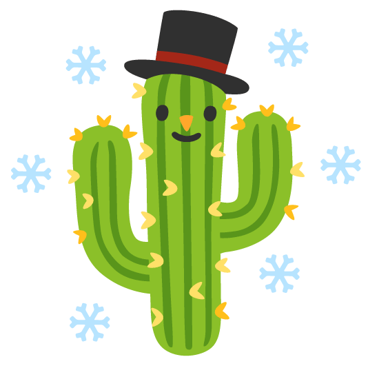 cactus snowman without snow
