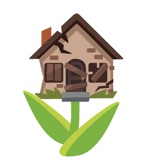 tulip derelict house building