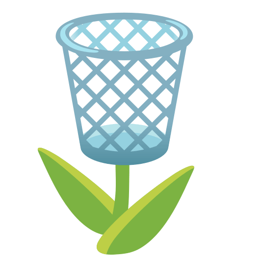 tulip wastebasket