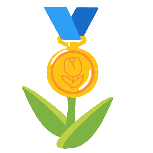 tulip first place medal