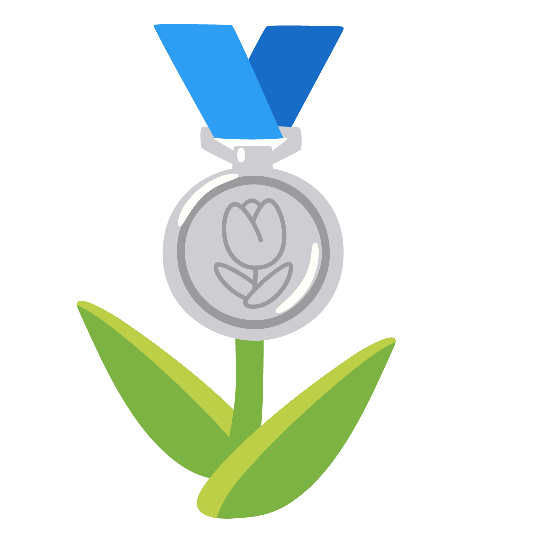 tulip second place medal