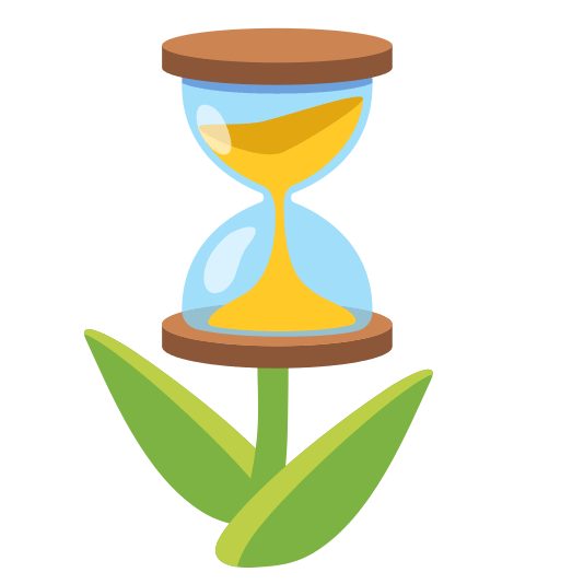 tulip hourglass flowing sand