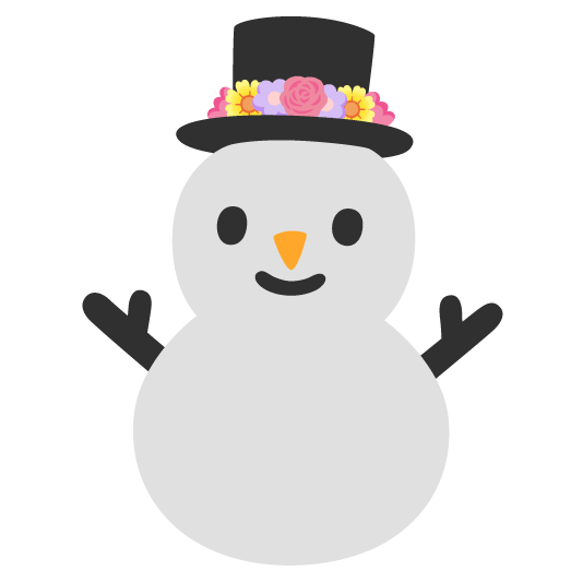 tulip snowman without snow