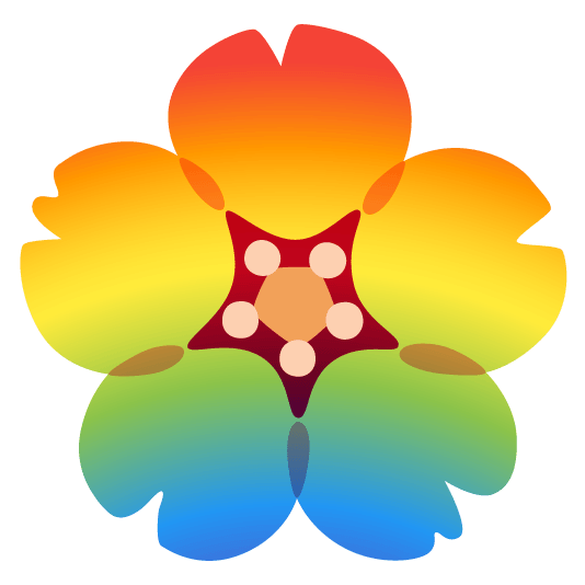 cherry blossom rainbow