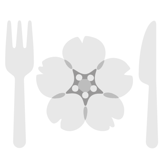 cherry blossom knife fork plate