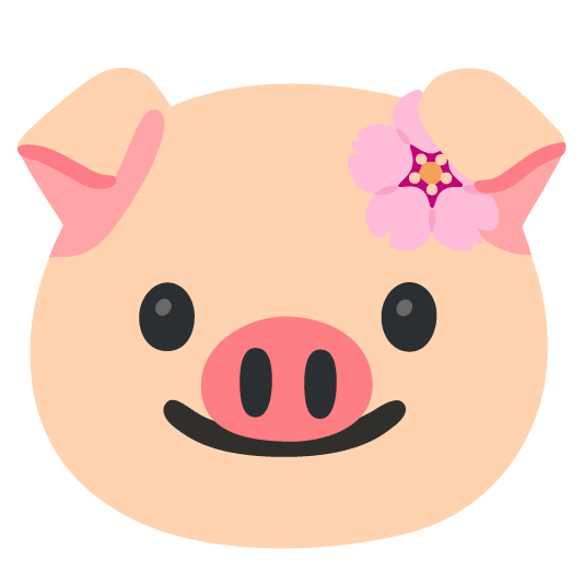 cherry blossom pig