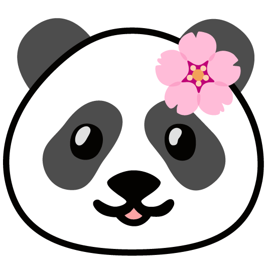 cherry blossom panda face