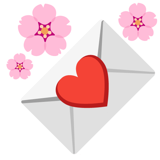 cherry blossom love letter