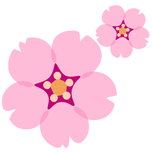 cherry blossom two hearts