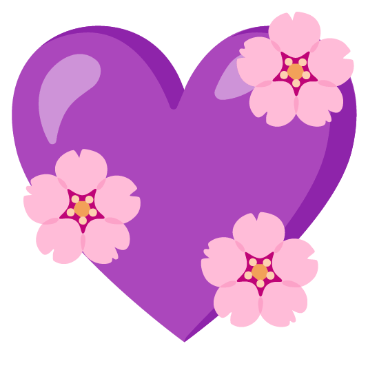 cherry blossom purple heart