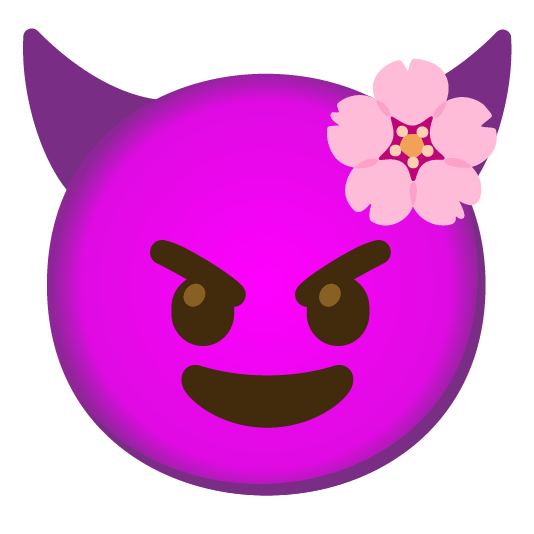 cherry blossom smiling imp