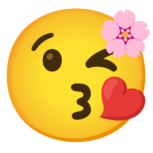 cherry blossom kissing heart