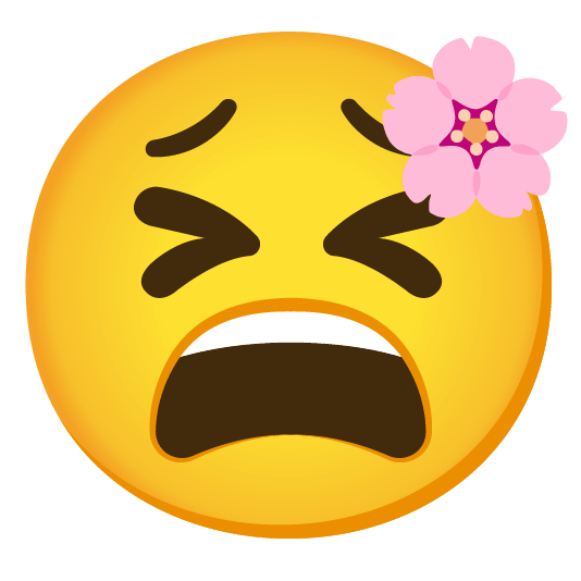 cherry blossom tired face