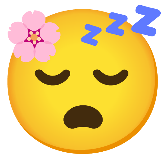 cherry blossom sleeping
