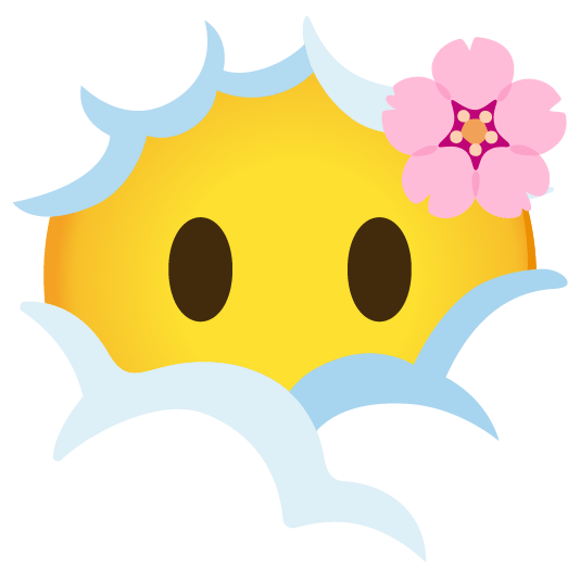 cherry blossom face in clouds