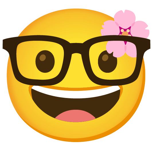 cherry blossom nerd face