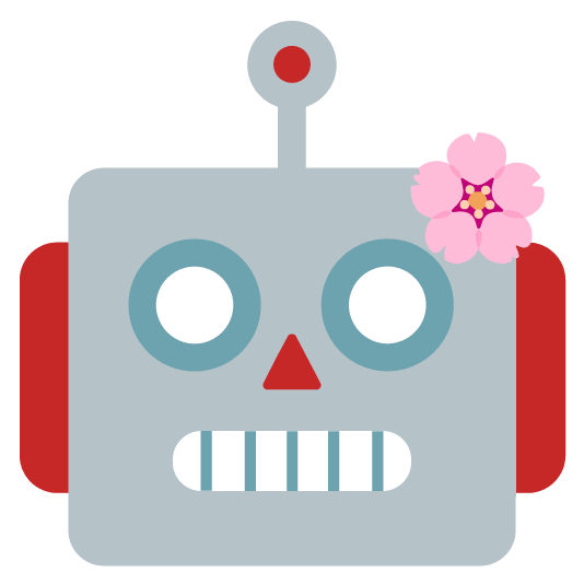 cherry blossom robot face