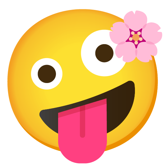 cherry blossom zany face