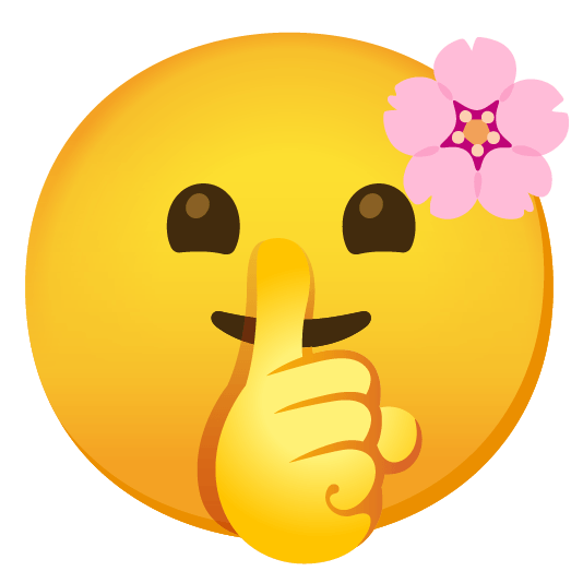 cherry blossom shushing face