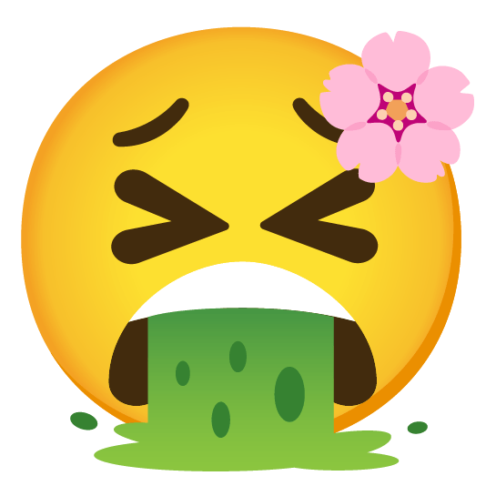 cherry blossom face vomiting
