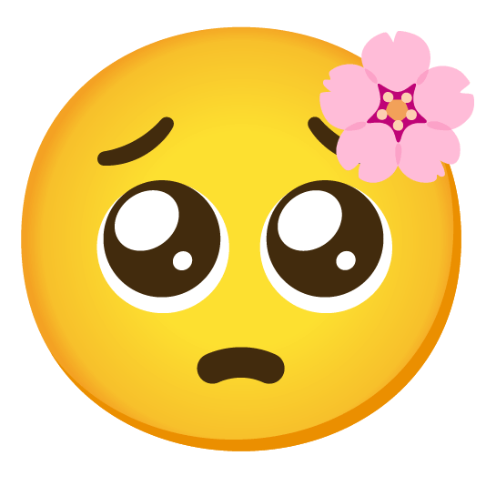 cherry blossom pleading face